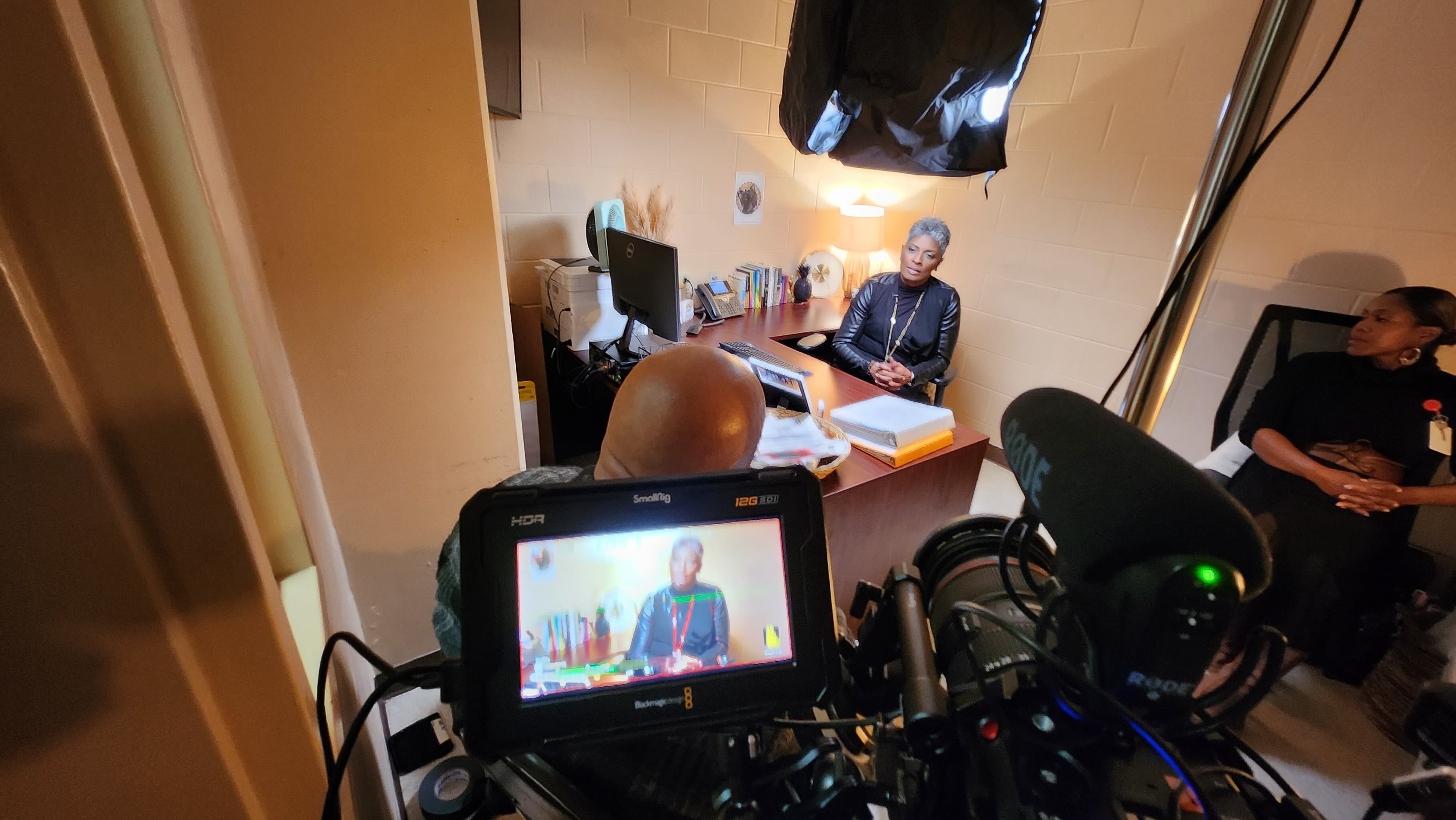 Cozy interview setup
